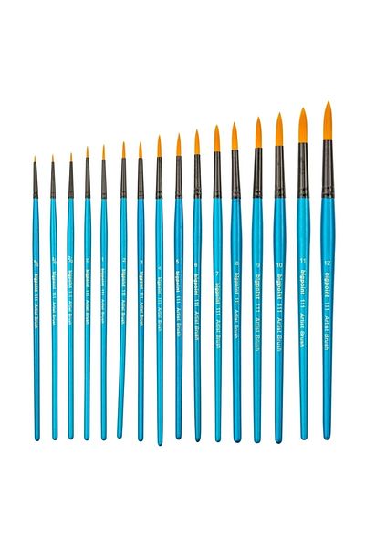 Bigpoint 111 Series - Golden Synthetic Bristle Round Brush No: 3/0 (1 Piece)