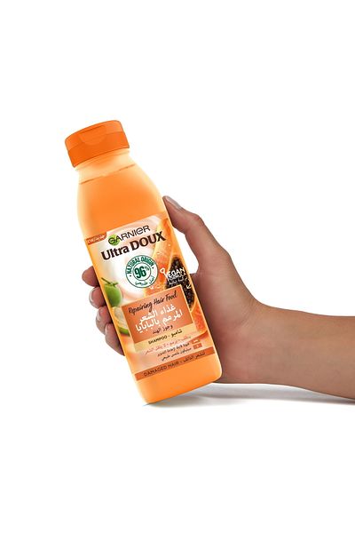Garnier Ultra Doux Repairing Hair Food Shampoo Papaya & Coconut 350 ml