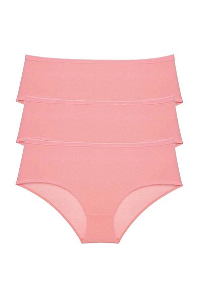 PRATİKOBA 3 Pieces Women's High Waist Bato Panties Powder