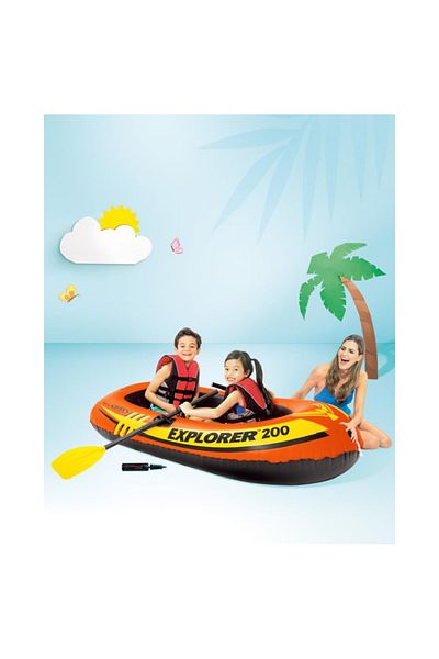 Intex مجموعة قوارب إكسبلورر 200 القابلة للنفخ