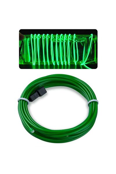Techmaster Car Interior Screwdriver Strip LED Colorful IP Neon LED 2 Meters Green