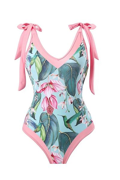 La Saade Y2K Hawaiian Baby Swimsuit-Pareo Set