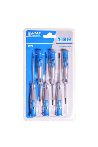 MEGA Set Surubelnite Precizie Cr-Va Maner Soft-Touch - 6P.