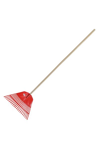 JuCo Plastic Rake With Wooden Handle 130Cm / 20 Teeth