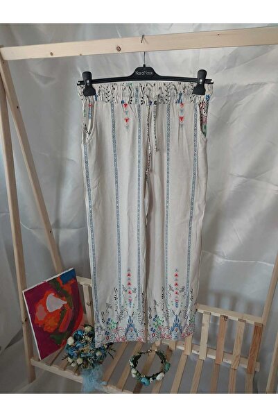 aryam butik Women's High Waist Authentic Patterned Loose Cut Summer Loose Poc...