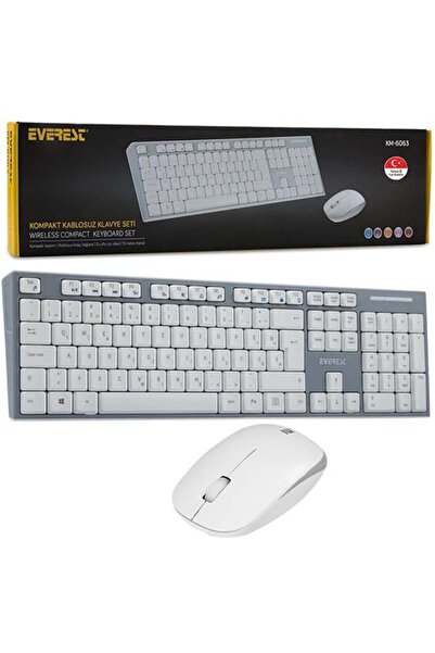 Everest KM-6063 Q Multimedya Kablosuz Klavye - Mouse Set