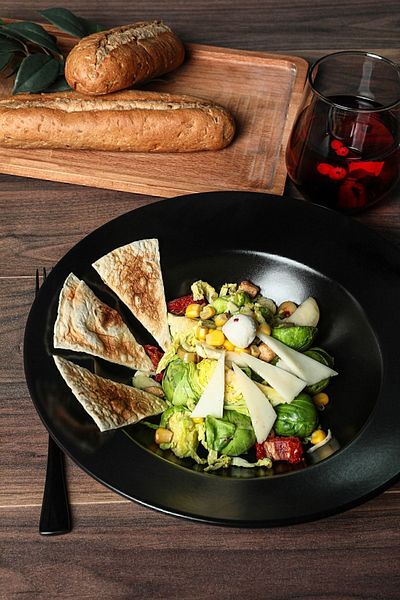 Keramika Matte Black Delta Pasta Plate 26 Cm