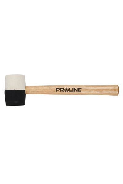 PROLINE Ciocan Cauciuc Bicolor Cu Maner Lemn 49Mm / 340G