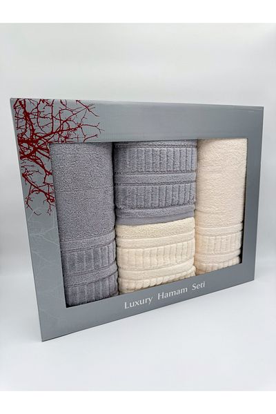 AYHANHOME 4-Piece Boxed Bath Towel Set 2 Pieces 50X90-2 Pieces 90X150