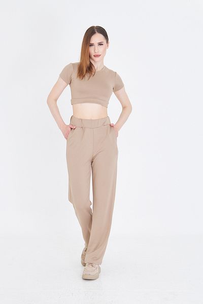 Zuzu Women's Modal Fabric Double Crop Set