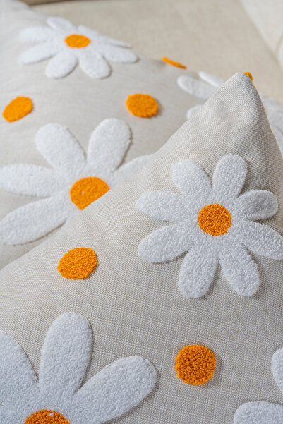 Bade Design 2'li Punç Kırlent , Yastık Kılıfı Çok Tercih Edilen (KETEN KUMAŞ)