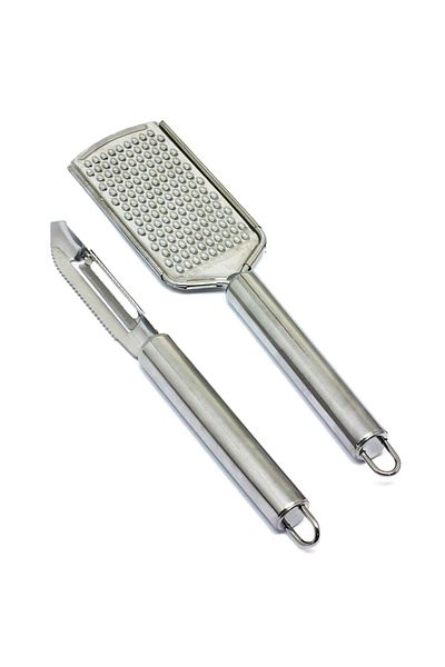 Qerhome Steel 2-Piece Peeler and Grater Set