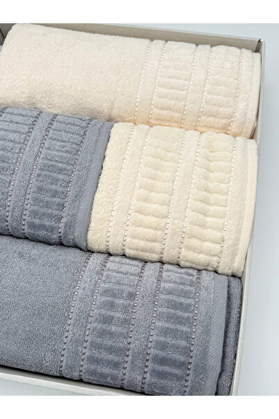 AYHANHOME 4-Piece Boxed Bath Towel Set 2 Pieces 50X90-2 Pieces 90X150