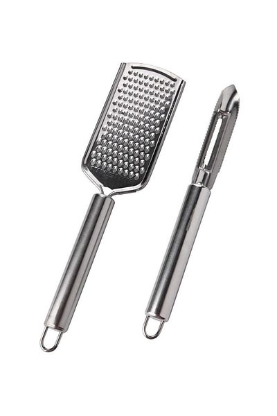 Qerhome Steel 2-Piece Peeler and Grater Set