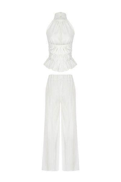 La Sarta Milano White Top και κάτω σετ