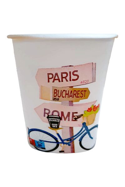 Cesiro Pahare de carton 8oz Travel 250ml 10/set