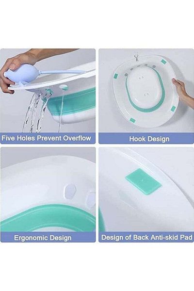 Yelajoy Foldable Squat Free Sitz Bath,for Postpartum Care & Pregnant Woman Acne Patients,Sitz Bath Soak