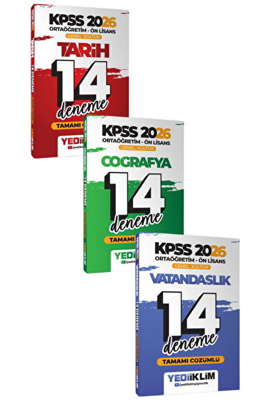 Yediiklim Yayınları 2026 KPSS Ortaöğretim-Ön Lisans Genel Kültür Tarih-Coğraf...
