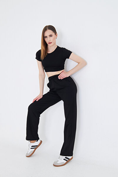 Zuzu Γυναικείο υφασμάτινο διπλό κοστούμι crop