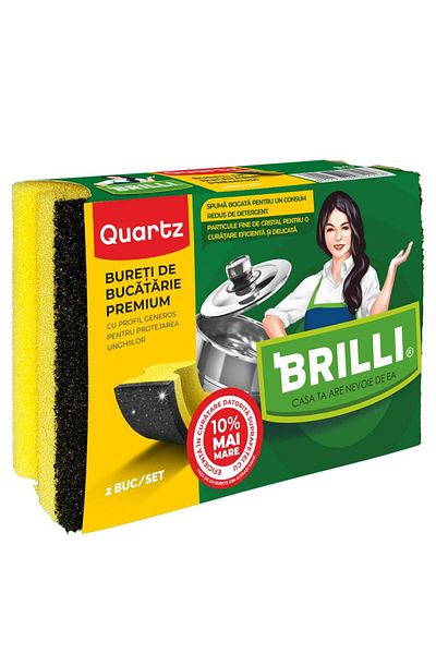 Cesiro Burete de cuarț canelat Brilli, set 2 buc.