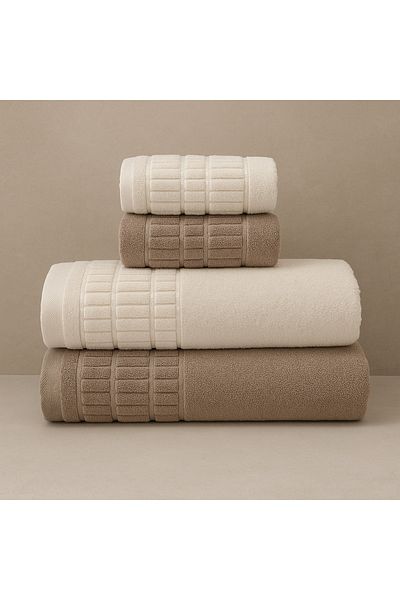 AYHANHOME 4-Piece Bath Towel Set 2 Pieces 50X90-2 Pieces 90X150