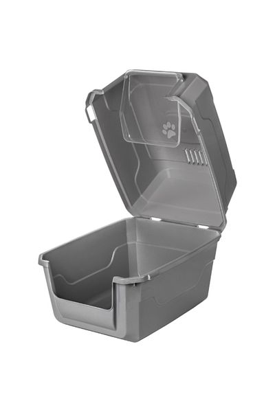 shop Mikopet Deluxe Gray Indoor Cat Toilet