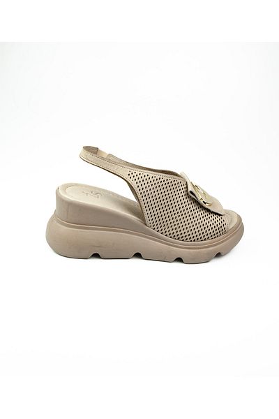 Zeyn 8067 Sandale de damă din piele gri