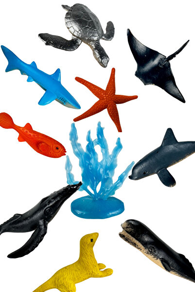 Toyaş Mini Deniz Canlıları Figür Seti Hayvan Seti Oyuncak 10 Parça