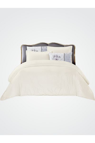 Donetella Duvet Cover Set 4-Pcs Single Size Striped Bed Set160 x 220 Cms Microfiber (Without Filler).