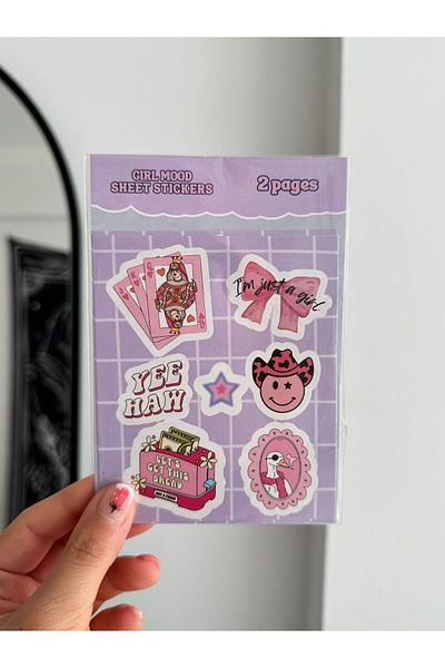 Planet Butik Girl Mood Sheet 2 Sheet Sticker