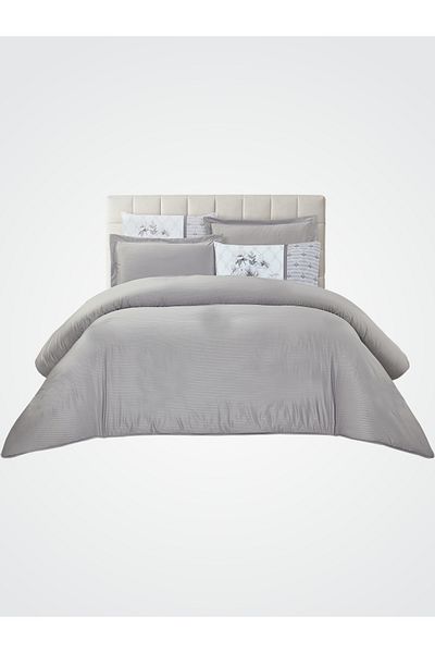 Donetella Duvet Cover Set 4-Pcs Single Size Striped Bed Set160 x 220 Cms Microfiber (Without Filler).
