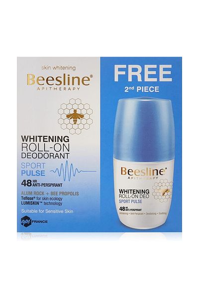 Beesline Sport Pulse Whitening Roll-On Deodorant 50 ml 1+1