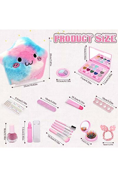 fulina Kids Makeup Set,Gentle and Non Irritating,Washable and Easy to Clean,Pretend Play Toys for Grils