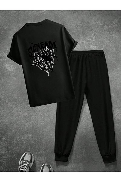uyguntarz Σετ αθλητικής φόρμας Unisex Scream Black Design με εμπριμέ μπλουζάκι