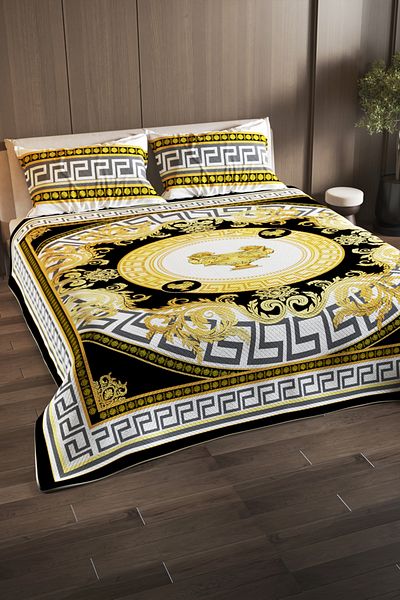 MonoHome 100% Cotton Double Bed Pique Set Bedspread Special Weave Medusa
