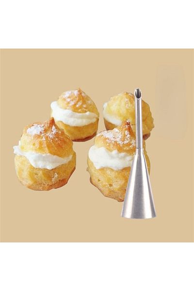 fulina 3PCS Cream Puff Nozzle, Professional Stainless,Baking Tools Set
