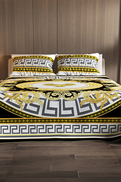 MonoHome 100% Cotton Double Bed Pique Set Bedspread Special Weave Medusa