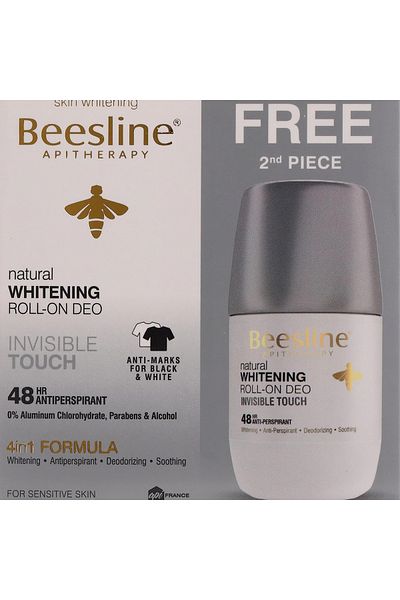 Beesline Invisible Touch Natural Whitening Roll-On Deo 50 ml 1+1