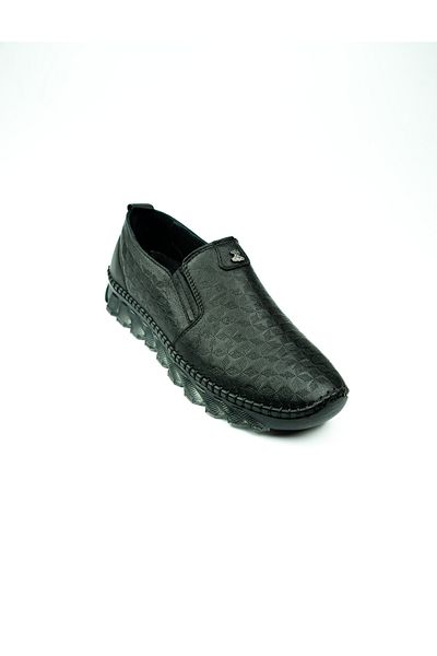 MARİOTTO Fathered 0002 Mariotto Black Leather Women's Casual Shoes