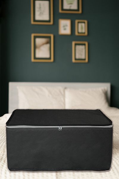 ADARYA HOME 6 Pieces - Underfloor and Sofa Bed Storage 60 X 40 X 22 cm (Grey-Plain)