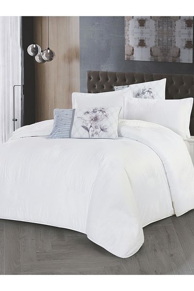 Donetella Duvet Cover Set 4-Pcs Single Size Striped Bed Set160 x 220 Cms Microfiber (Without Filler).