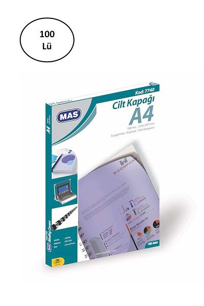 PRATİKOBA Mas Skin Cover PP A4 White 100 pcs
