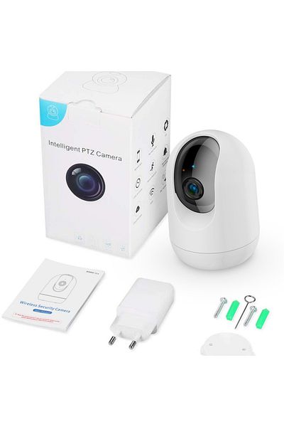 NEOSOR Camera de Supraveghere,3MP, Monitorizare Video Audio Bebelusi, Nightvision,Pan/Tilt 360 grade, Wi-Fi