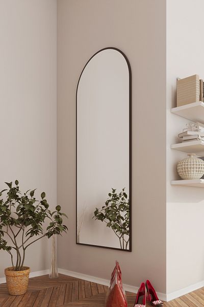 Marsah Home Oglinda De Perete Semiovala 180x70 Cm Negru