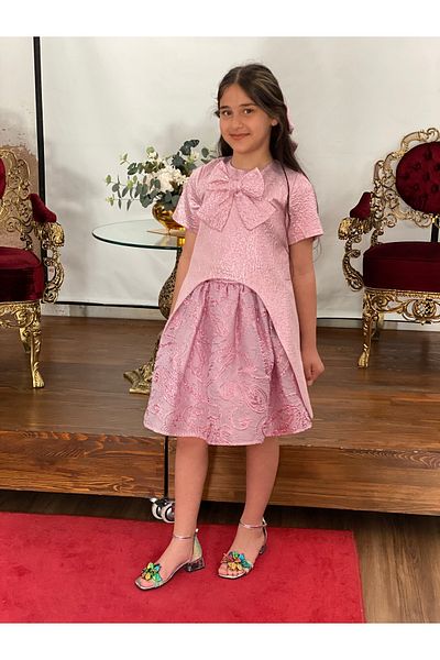 HÇ Hülya Çelik KİDSWEAR 2018 Crinoline Long Jacket Girl's Evening Dress Suit