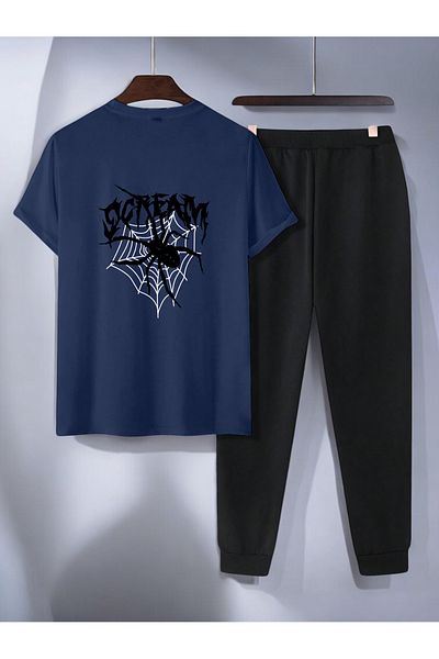 uyguntarz Σετ αθλητικής φόρμας Unisex Scream Black Design με εμπριμέ μπλουζάκι