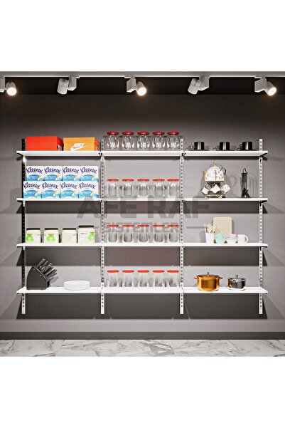 AFE DEKOR Modüler Depo Rafı, Kiler Raf Sistemi ,mağaza Raf Sistemi 275x200 Cm