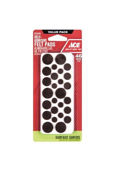 ACE Self-Adhesive Felt Pads Pack (46 Pc.)