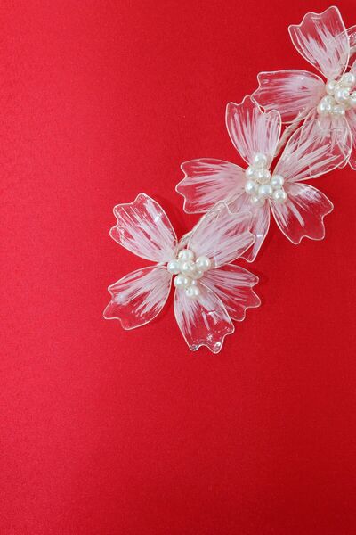 KEEBA Floral Mother of Pearl Bridal Crown. Bridal Hair Accessory. Engagement Hair Accessory. Promise Wedding Henna Hair Accessories