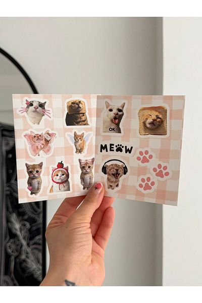 Planet Butik Cat Mart Sheet 2 Sheet Sticker